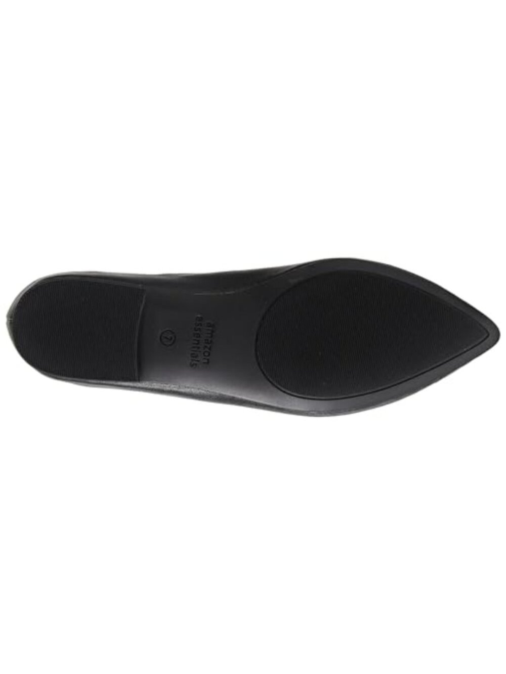 Women's Pointed-Toe Ballet Flat, Faux Leather, Memory Foam, Slip-On - Picture 4 of 6